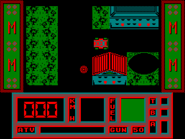 Motor Massacre - Amstrad CPC game screenshot (1988) by Gremlin Graphics